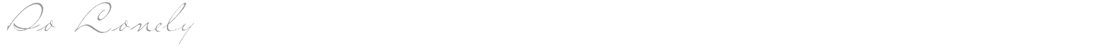 So Lonely font preview